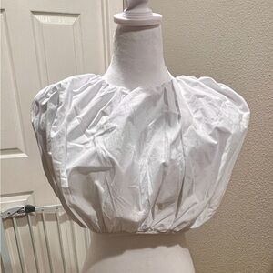 Zara White Puff Sleeve Blouse